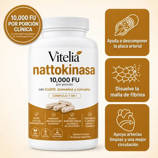 Nattokinasa 10.000 FU de potencia clínica