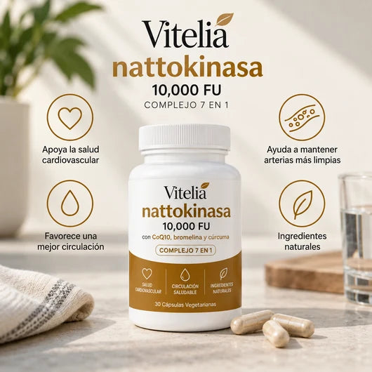 Nattokinasa 10.000 FU de potencia clínica