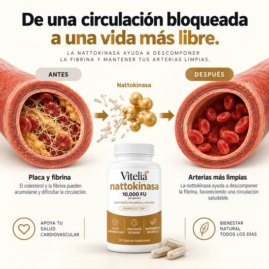 Nattokinasa 10.000 FU de potencia clínica